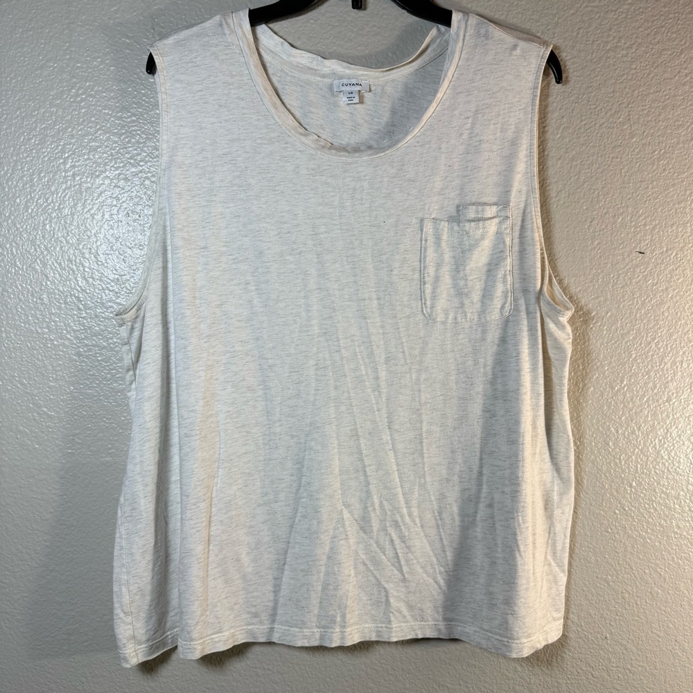 Cuyana Casual Gray Sleeveless Top SZ:L